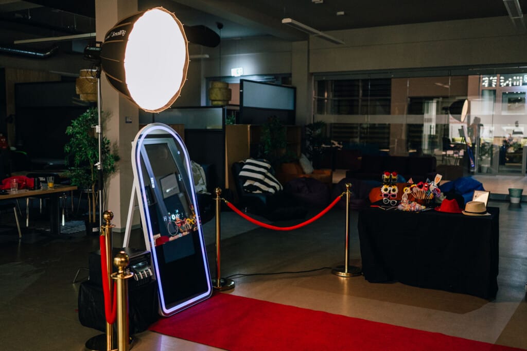 booth setup in venue