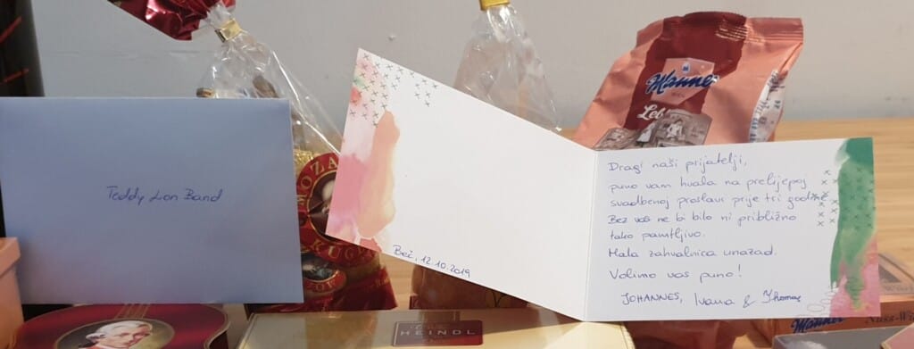 Teddy leon band thank you card