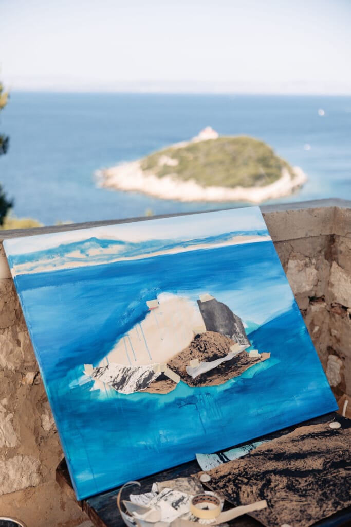 painting of small island