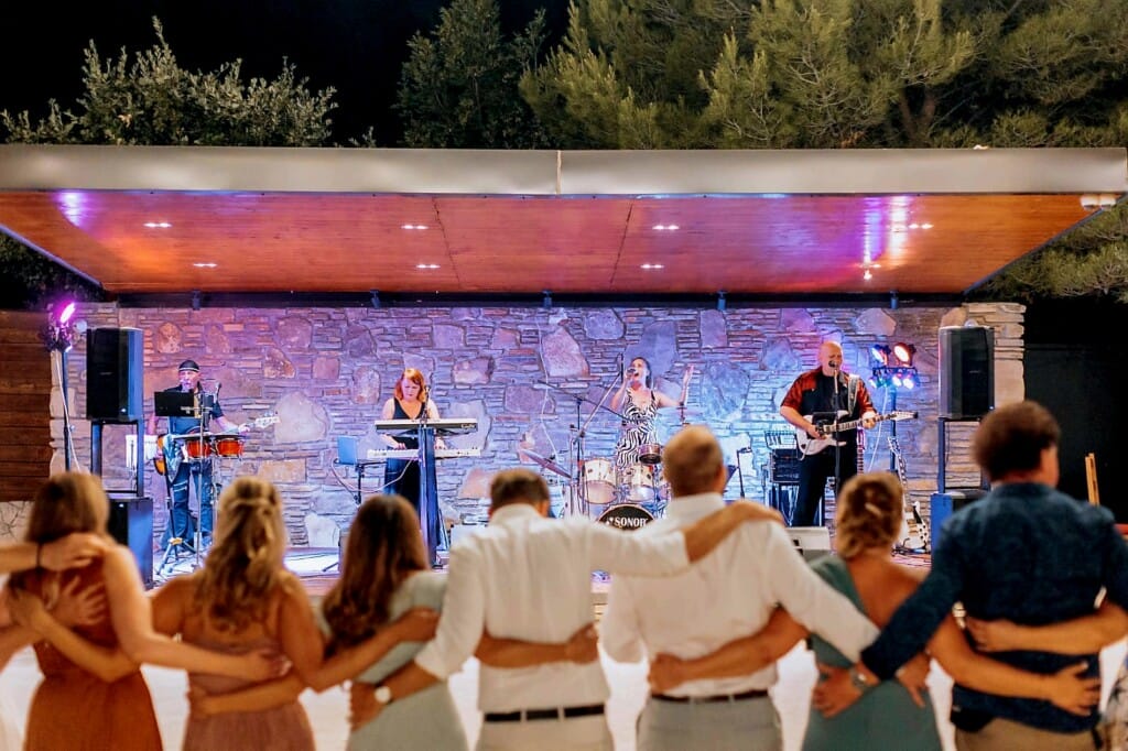 teddy lion band performing stage