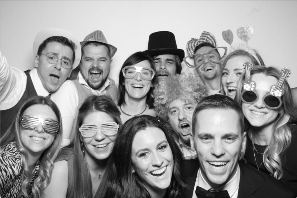 photobox bunch of people infront