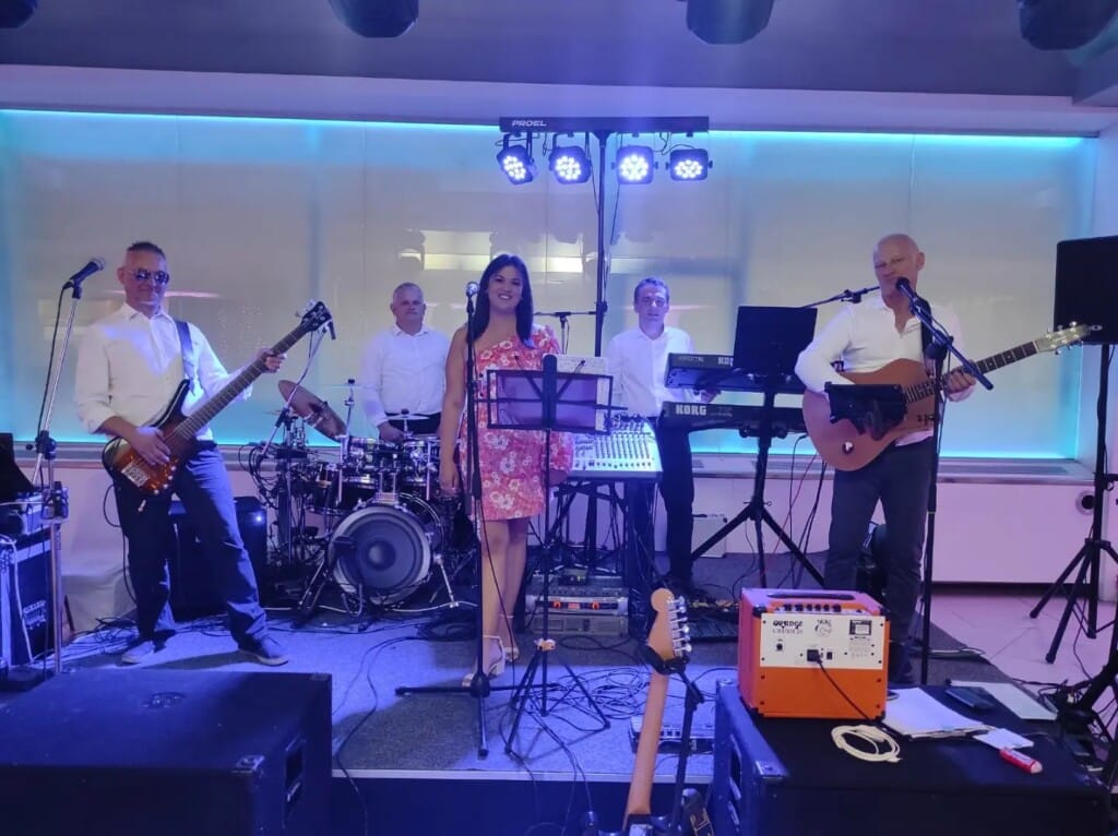 wedding band grande on stage